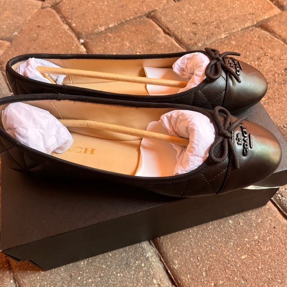 NWT Coach Allyson Quilted Ballet flats size 8 - Picture 3 of 4